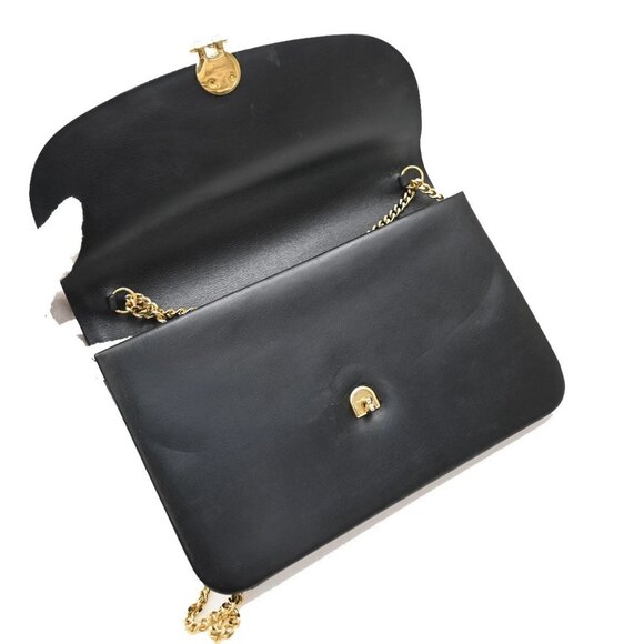 CHRISTIAN DIOR Logo Chain Shoulder Bag Leather Black GHW France 73KB440 - Picture 9 of 14